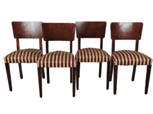 Set di 4 sedie in radica | Sedie anni '40 | Sedie Art Decò