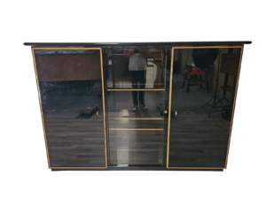 Credenza anni '70 di Pierre Cardin | Sideboard illuminata Modernariato 1970
