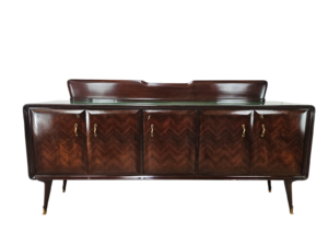 Credenza anni '60 Art Decò | Credenza Mid Century in mogano | Sideboard 1960