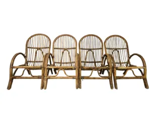 Poltrone in vimini anni '70 | Poltrone da esterno vintage | Sedie in bambù