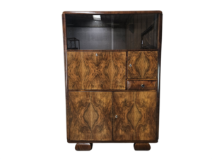 Vetrina Art Decò anni '30 | Credenza in radica | Credenza con vetrina 1930